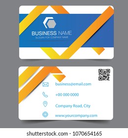 Creative and Clean Double-sided Business Card Template. colorful Colors. Flat Design Vector Illustration. Stationery Design. Can be adapt to Brochure, Annual Report, Magazine Poster, business card.