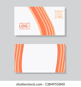 Creative and Clean Double-sided Business Card Template. Flat Design Vector Illustration. Stationery Design