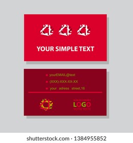 Creative and Clean Double-sided Business Card Template. Flat Design Vector Illustration. Stationery Design