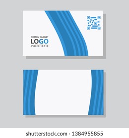 Creative and Clean Double-sided Business Card Template. Flat Design Vector Illustration. Stationery Design
