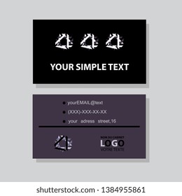 Creative and Clean Double-sided Business Card Template. Flat Design Vector Illustration. Stationery Design