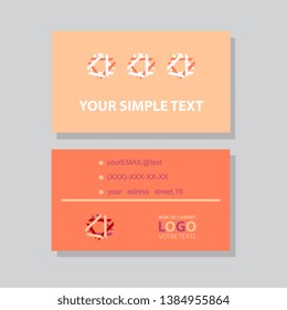 Creative and Clean Double-sided Business Card Template. Flat Design Vector Illustration. Stationery Design