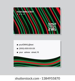Creative and Clean Double-sided Business Card Template. Flat Design Vector Illustration. Stationery Design