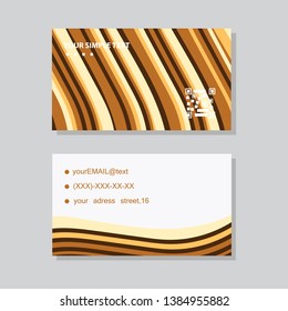 Creative and Clean Double-sided Business Card Template. Flat Design Vector Illustration. Stationery Design