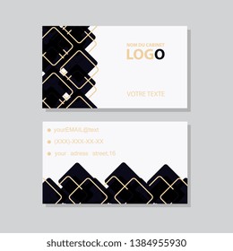 Creative and Clean Double-sided Business Card Template. Flat Design Vector Illustration. Stationery Design