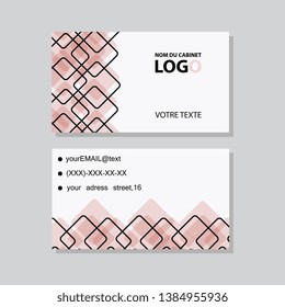 Creative and Clean Double-sided Business Card Template. Flat Design Vector Illustration. Stationery Design