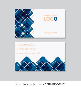 Creative and Clean Double-sided Business Card Template. Flat Design Vector Illustration. Stationery Design