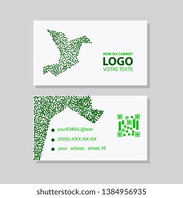 Creative and Clean Double-sided Business Card Template. Flat Design Vector Illustration. Stationery Design