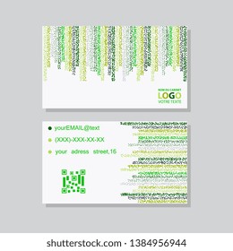 Creative and Clean Double-sided Business Card Template. Flat Design Vector Illustration. Stationery Design