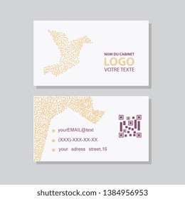 Creative and Clean Double-sided Business Card Template. Flat Design Vector Illustration. Stationery Design