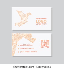 Creative and Clean Double-sided Business Card Template. Flat Design Vector Illustration. Stationery Design