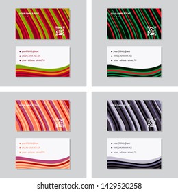 Creative and Clean Double-sided Business Card Template. Flat Design Vector Illustration. Stationery Design