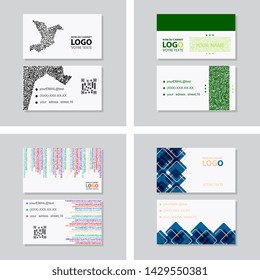 Creative and Clean Double-sided Business Card Template. Flat Design Vector Illustration. Stationery Design
