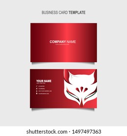 Creative and Clean Double-sided Business Card Template Flat Design Vector Illustration