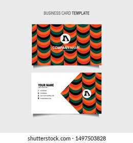 Creative and Clean Double-sided Business Card Template with pattern background Vector Illustration