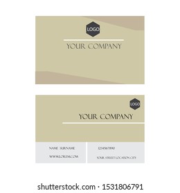 Creative and Clean Double-sided Business Card Template. 