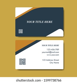 Creative and Clean Double-sided Business Card Template. Flat Design Vector Illustration. Stationery Design.