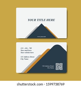 Creative and Clean Double-sided Business Card Template. Flat Design Vector Illustration. Stationery Design.