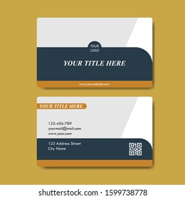 Creative and Clean Double-sided Business Card Template. Flat Design Vector Illustration. Stationery Design.