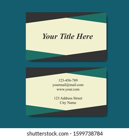 Creative and Clean Double-sided Business Card Template. Flat Design Vector Illustration. Stationery Design.