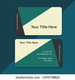Creative and Clean Double-sided Business Card Template. Flat Design Vector Illustration. Stationery Design.