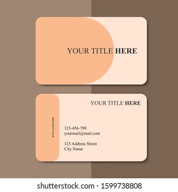 Creative and Clean Double-sided Business Card Template. Flat Design Vector Illustration. Stationery Design.