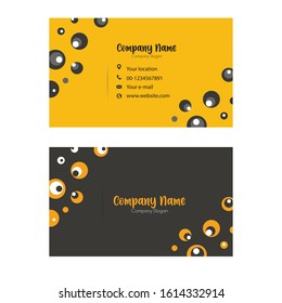 Creative and Clean Double-sided business card in gray and orange 

colors.
Vector modern creative and clean business card template, flat design 

with place for your own text.Flat Design Vector Illust