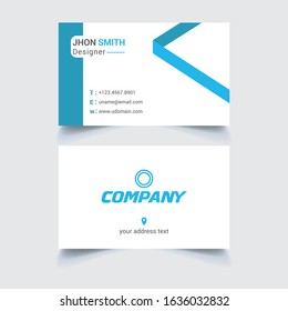 Creative and Clean Double-sided Business Card Template.Abstract modern business card template.Business card
