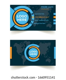 Diseño de plantillas de tarjetas de presentación de doble cara creativas y limpias para uso personal o de marketing