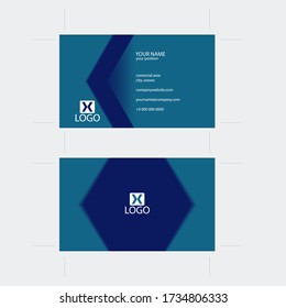 Creative and Clean Double-sided Business Card Template. vector illustration