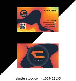 Creative and Clean Double-sided Business Card Template for company business. Multiple colors variation. Flat Design Vector Illustration. Stationery Design, Commercial Business Card