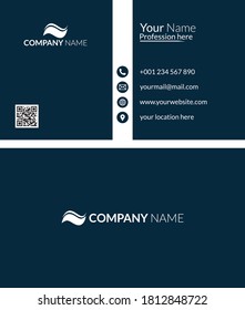 Creative And Clean double-sided Business Card Template.Flat Design vector illustration.