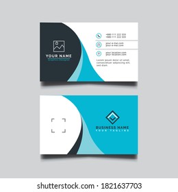 Creative and Clean Double-sided Business Card Template. Flat Design Vector Illustration. Stationery Design