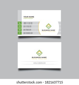 Creative and Clean Double-sided Business Card Template. Flat Design Vector Illustration. Stationery Design