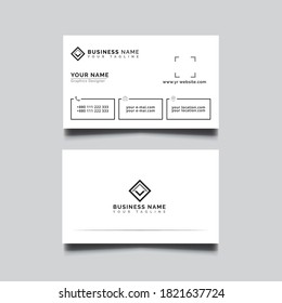 Creative and Clean Double-sided Business Card Template. Flat Design Vector Illustration. Stationery Design