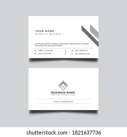 Creative and Clean Double-sided Business Card Template. Flat Design Vector Illustration. Stationery Design