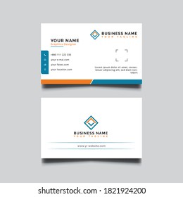 Creative and Clean Double-sided Business Card Template. Flat Design Vector Illustration. Stationery Design