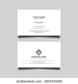 Creative and Clean Double-sided Business Card Template. Flat Design Vector Illustration. Stationery Design