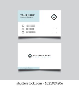 Creative and Clean Double-sided Business Card Template. Flat Design Vector Illustration. Stationery Design