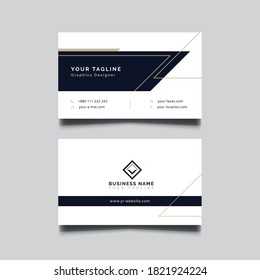 Plantilla de tarjeta de presentación de doble cara creativa y limpia. Ilustración de vectores de diseño plano. Diseño estacional