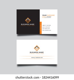 Creative and Clean Double-sided Business Card Template. Flat Design Vector Illustration. Stationery Design