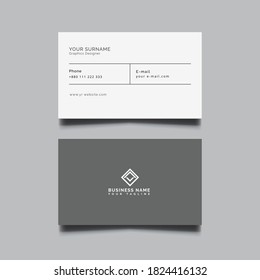 Creative and Clean Double-sided Business Card Template. Flat Design Vector Illustration. Stationery Design