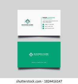 Creative and Clean Double-sided Business Card Template. Flat Design Vector Illustration. Stationery Design