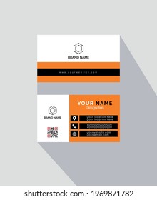 Creative and Clean Double-sided 
 Business Card Template, colors, Flat Design Vector Illustration, minimal minimalist Business card