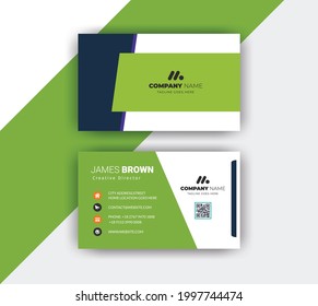 Plantilla de tarjeta de presentación de doble cara creativa y limpia. para uso profesional y personal. Diseño de ilustración vectorial. EPS 10
