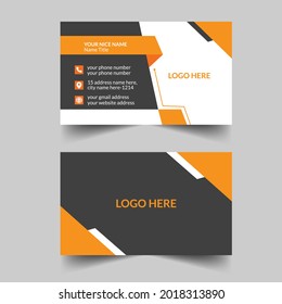 Plantilla y diseño de tarjetas de visita creativas y limpias de doble cara, plantilla de tarjeta de visita colorida, diseño simple y limpio de vectores de plantillas, diseño de tarjetas de visita corporativa 