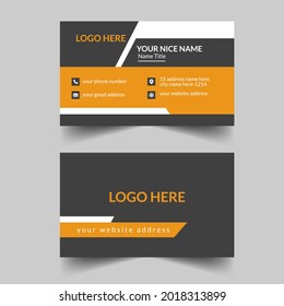 Creative and Clean Double-sided Business Card Template and design , colorful business card template ,simple clean template vector design , Corporate Business Card Design 