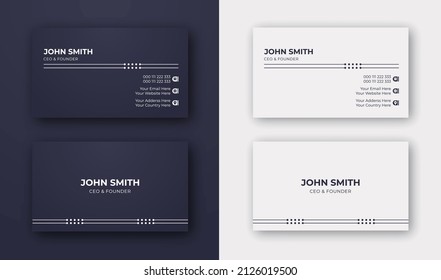 Creative and Clean Double-sided Business Card Template. Vector illustration