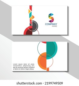 Plantilla de tarjeta de presentación de doble cara creativa y limpia. Ilustración de vectores de diseño plano y colorido. Diseño de tarjetas de visita.