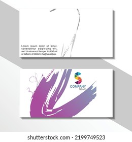Creative and Clean Double-sided Business Card Template. Colorful, Flat Design Vector Illustration. Visiting Card Design.